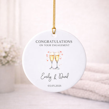 Congratulations on your Engagement ( Cheers) Ornament