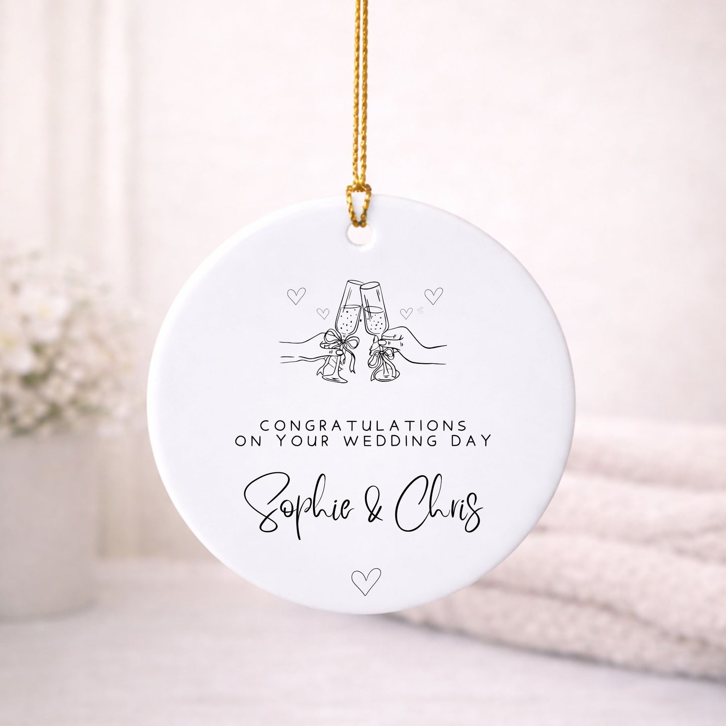 Congratulations on your wedding ( Cheers) Ornament