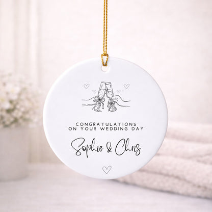 Congratulations on your wedding ( Cheers) Ornament