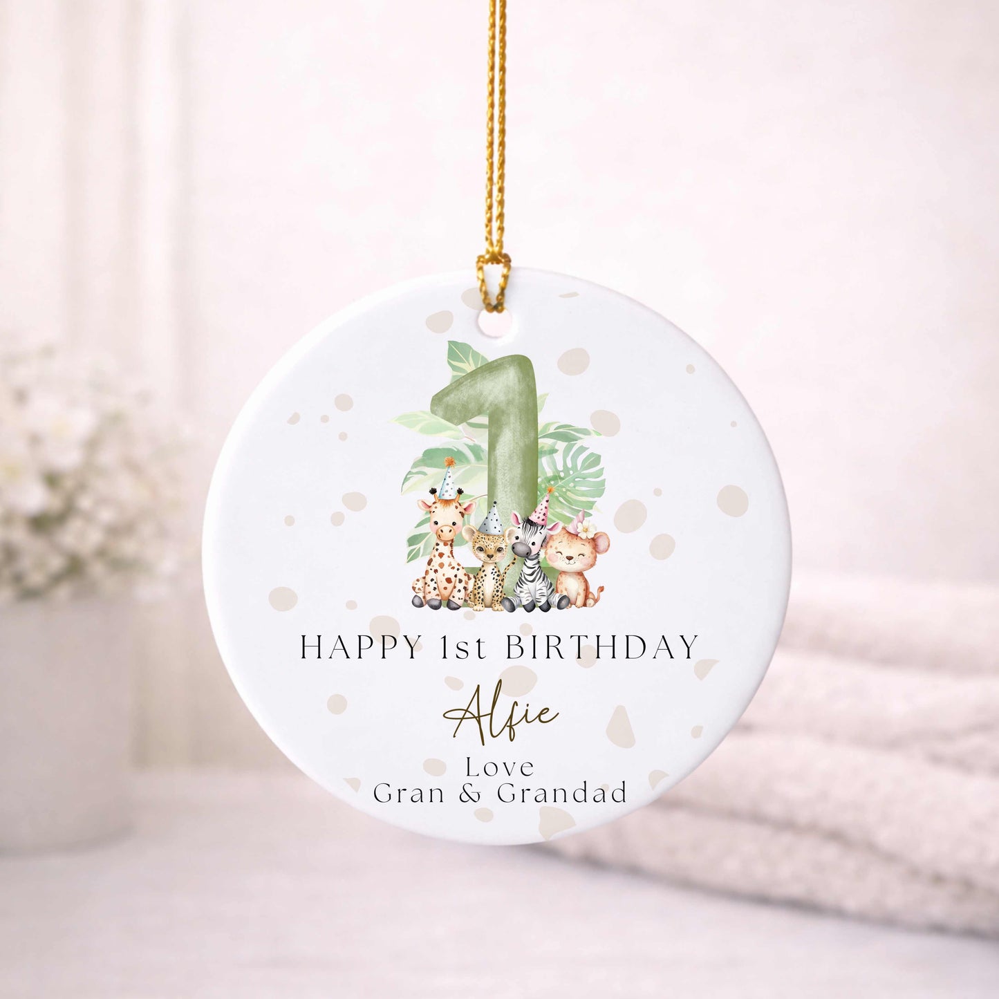 First Birthday Safari Ornament