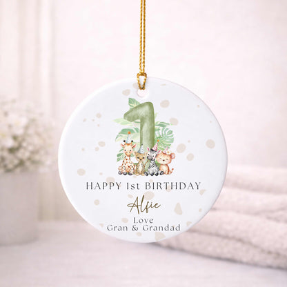 First Birthday Safari Ornament