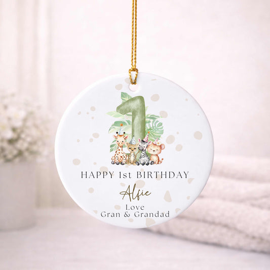First Birthday Safari Ornament